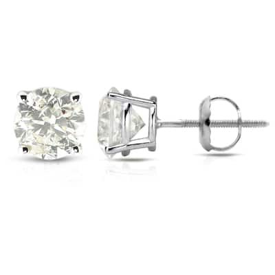 Auriya 1/2 to 1 1/2ctw Clarity Enhanced Diamond Stud Earrings Platinum