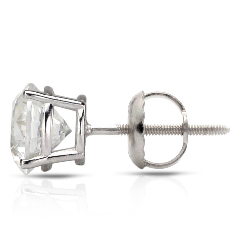 Auriya 1/2 to 1 1/2ctw Clarity-enhanced Round Diamond Stud Earrings Platinum