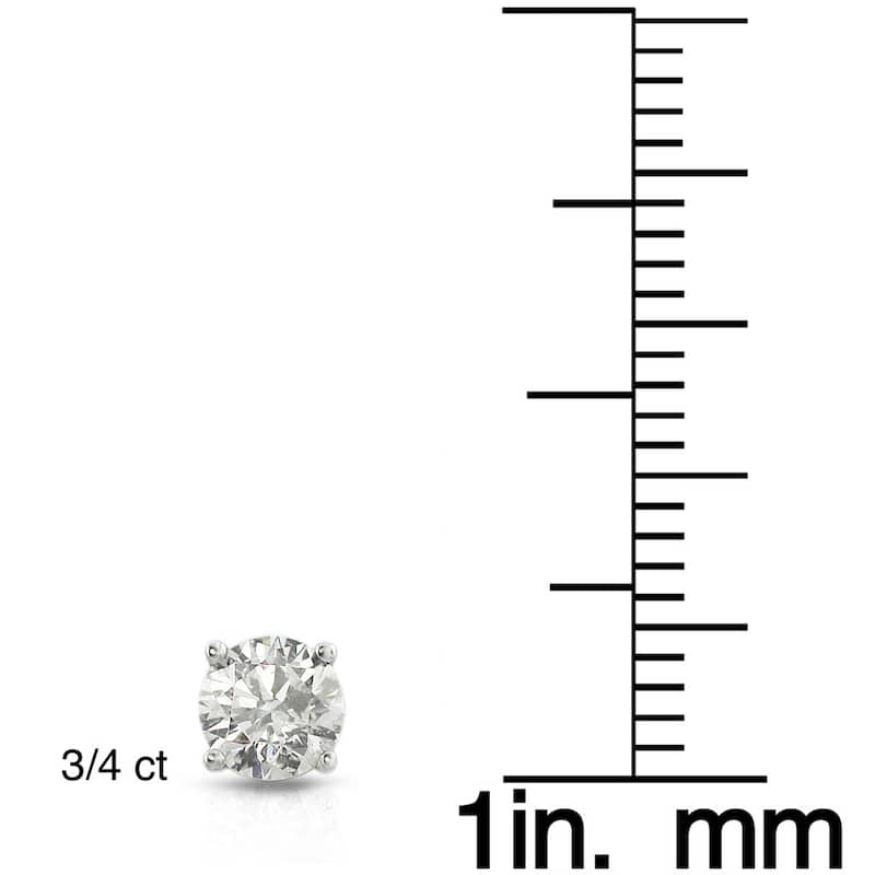 Auriya 1/2 to 1 1/2ctw Clarity-enhanced Round Diamond Stud Earrings Platinum
