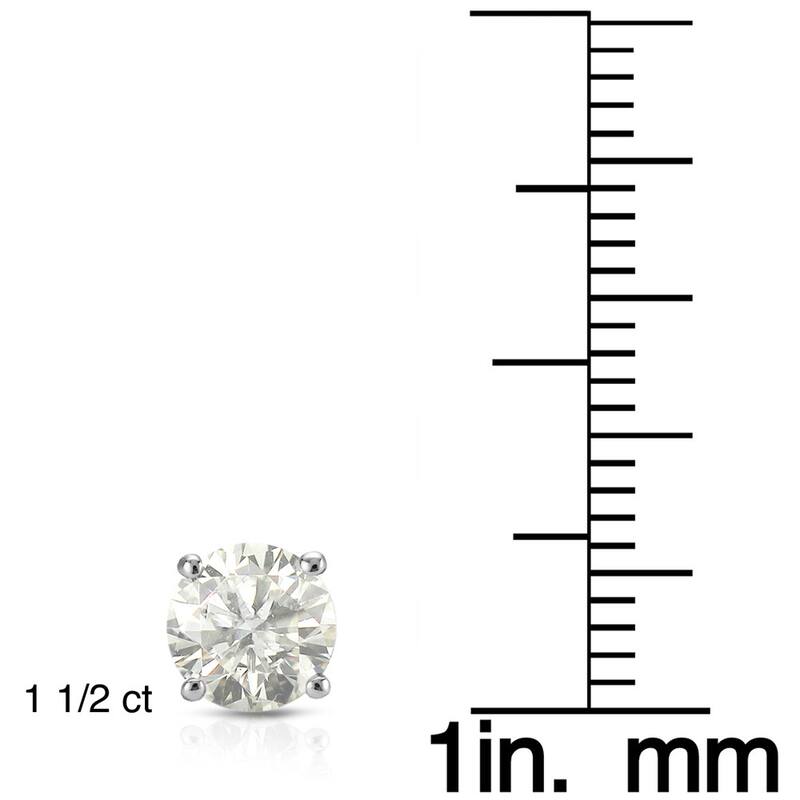 Auriya 1/2 to 1 1/2ctw Clarity-enhanced Round Diamond Stud Earrings Platinum