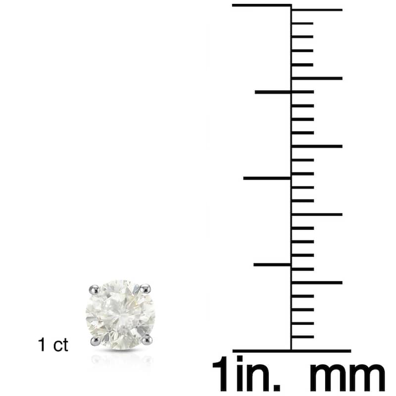 Auriya 1/2 to 1 1/2ctw Clarity-enhanced Round Diamond Stud Earrings Platinum