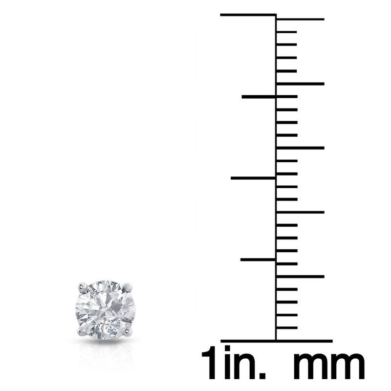 Platinum 1/2ctw to 1 1/2ctw Clarity-Enhanced Diamond Screw-Back Earrings