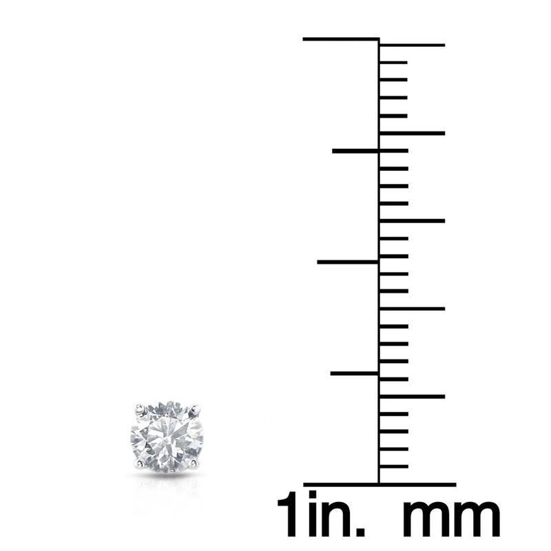 Platinum 1/2ctw to 1 1/2ctw Clarity-Enhanced Diamond Screw-Back Earrings