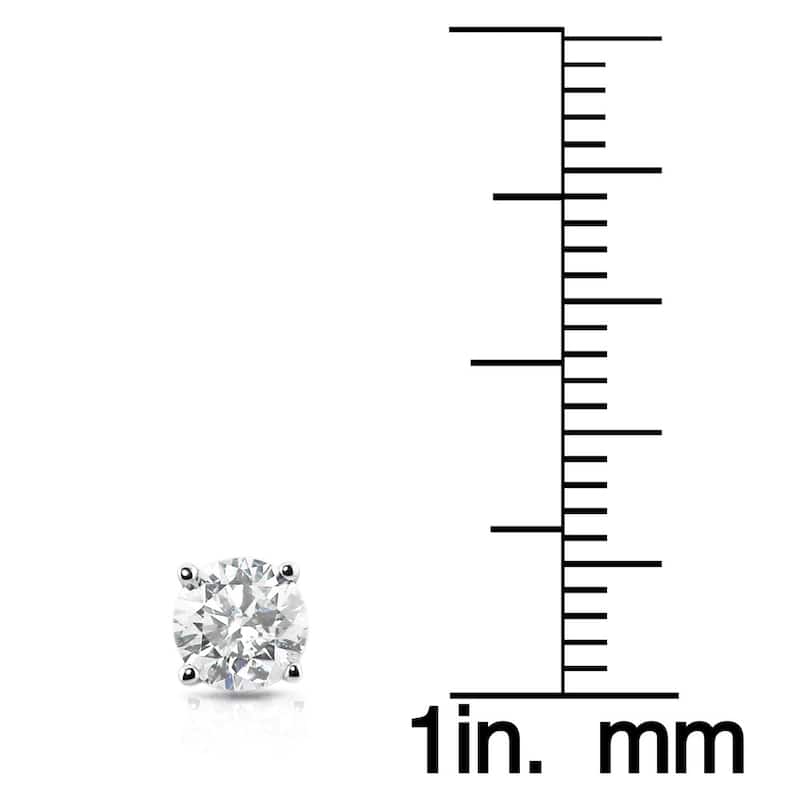 Platinum 1/2ctw to 1 1/2ctw Clarity-Enhanced Diamond Screw-Back Earrings