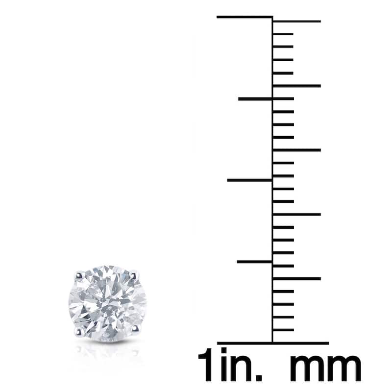 Platinum 1/2ctw to 1 1/2ctw Clarity-Enhanced Diamond Screw-Back Earrings