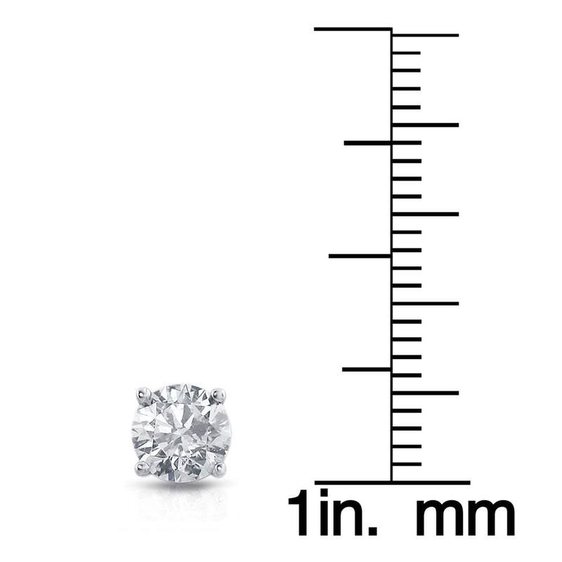 Platinum 1/2ctw to 1 1/2ctw Clarity-Enhanced Diamond Screw-Back Earrings