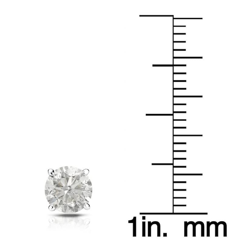 Auriya 1/2ct to 1 1/2ctw Round Hearts & Arrows Diamond Stud Earrings Platinum (H-I, SI1-SI2)