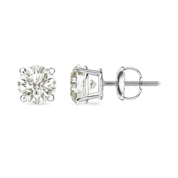 Auriya 1/2ct to 2ctw Clarity-enhanced Diamond Stud Earrings 18k White Gold