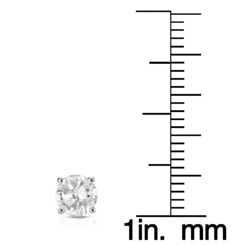 Auriya 1/4ct to 1ct TW Round Diamond Stud Earrings 14k White Gold