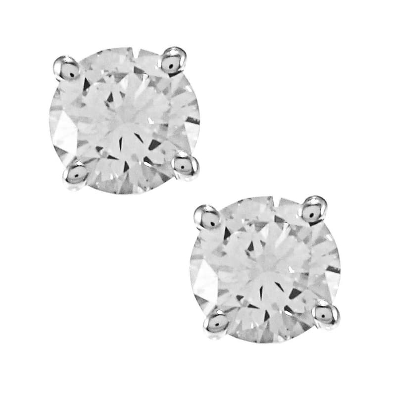 Auriya 1/4ct to 1ct TW Round Diamond Stud Earrings 14k White Gold