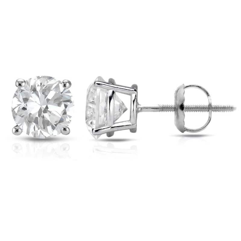 Auriya 1/4ct to 1ct TW Round Diamond Stud Earrings 14k White Gold