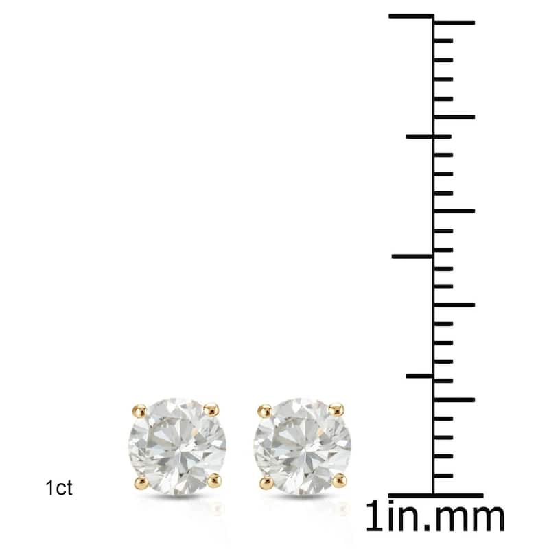 Auriya 1/4ct to 1ct TW Round Diamond Stud Earrings 14k Yellow Gold (H-I, VS1-VS2)