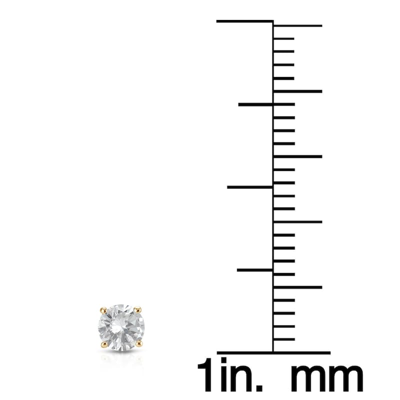 14K Yellow Gold 1/4ct to 1ct TDW Round Screw-Back Diamond Earrings by Auriya