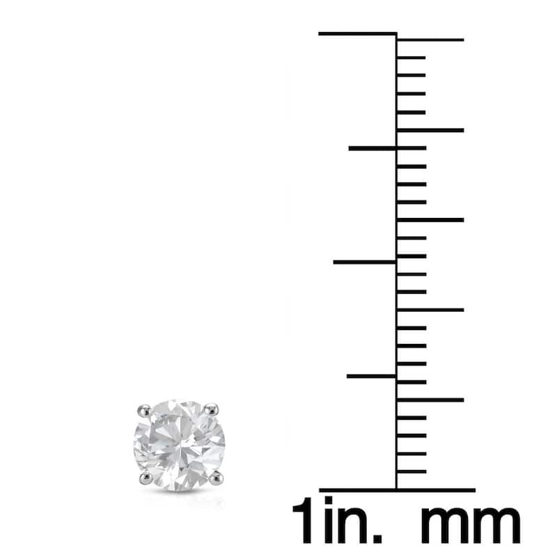 Auriya 1/4ct to 1ct TW Round Diamond Stud Earrings 14k White Gold