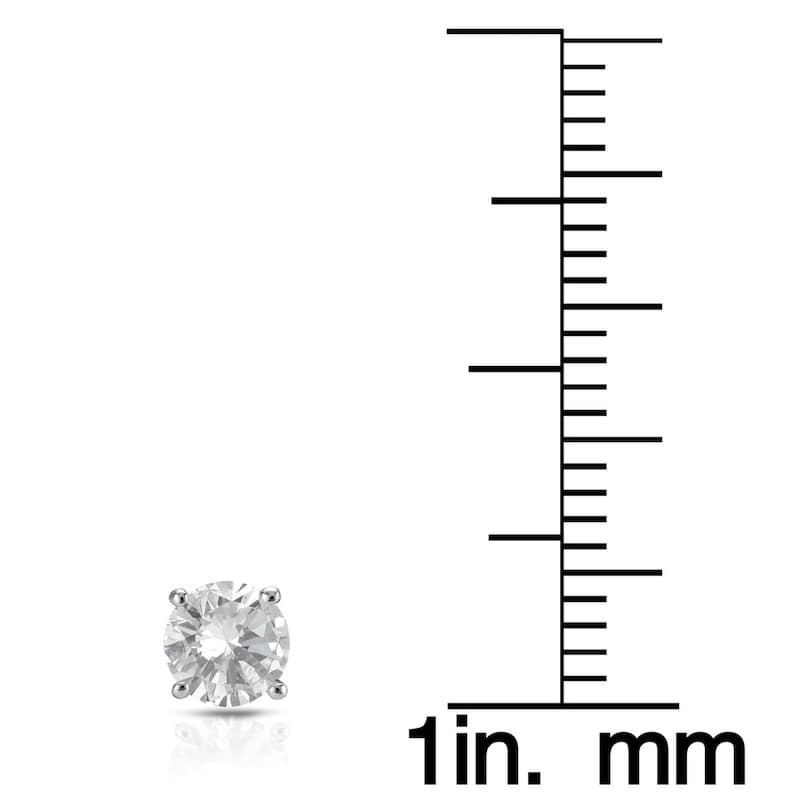 Auriya 1/4ct to 1ct TW Round Diamond Stud Earrings 14k White Gold