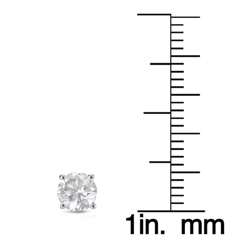 Auriya 1/4ct to 1ct TW Round Diamond Stud Earrings 14k White Gold