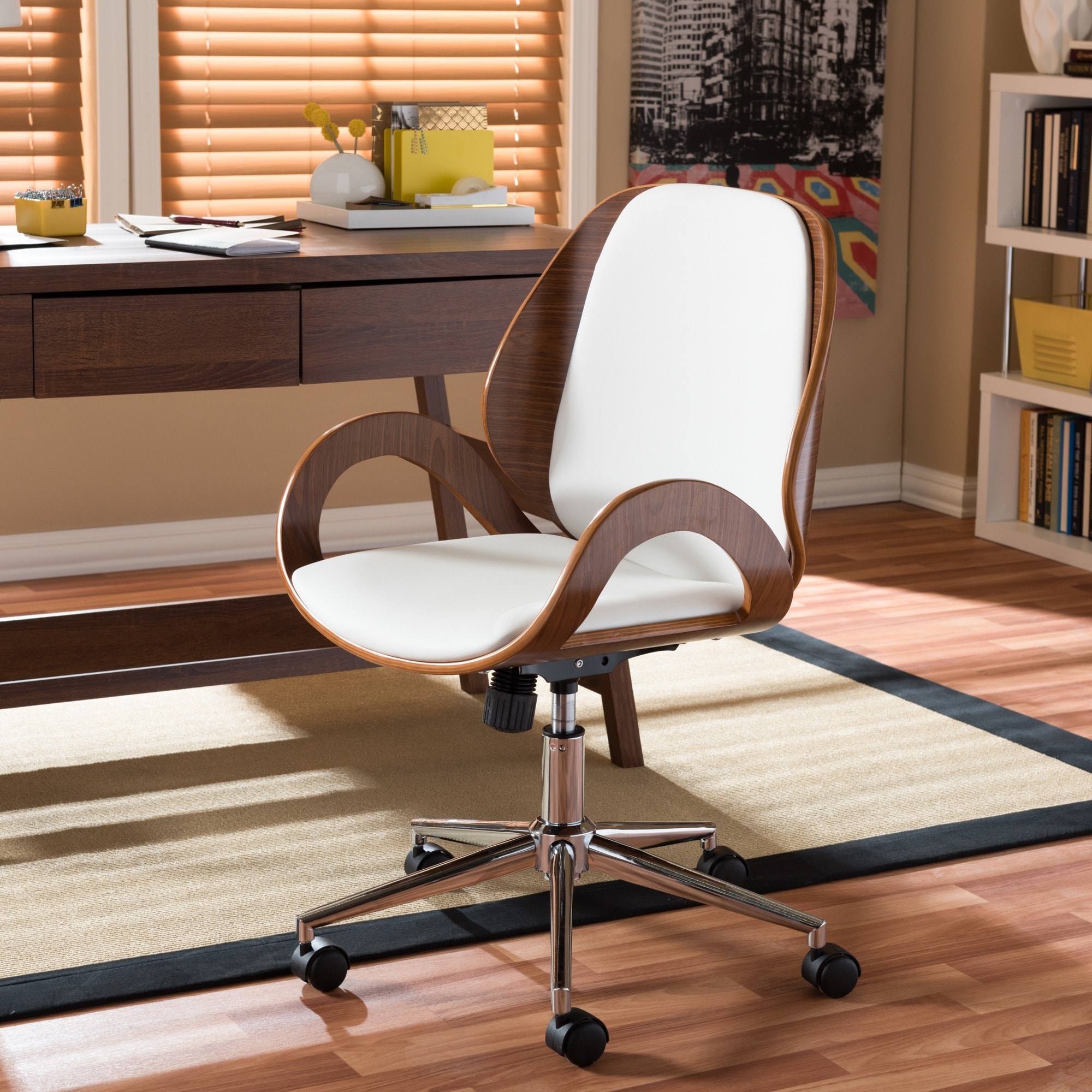 Watson Walnut And Black Modern Office Chair