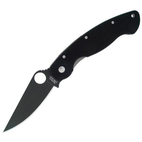 Military Model Black G 10 Plain Edge Knife C36GPBK