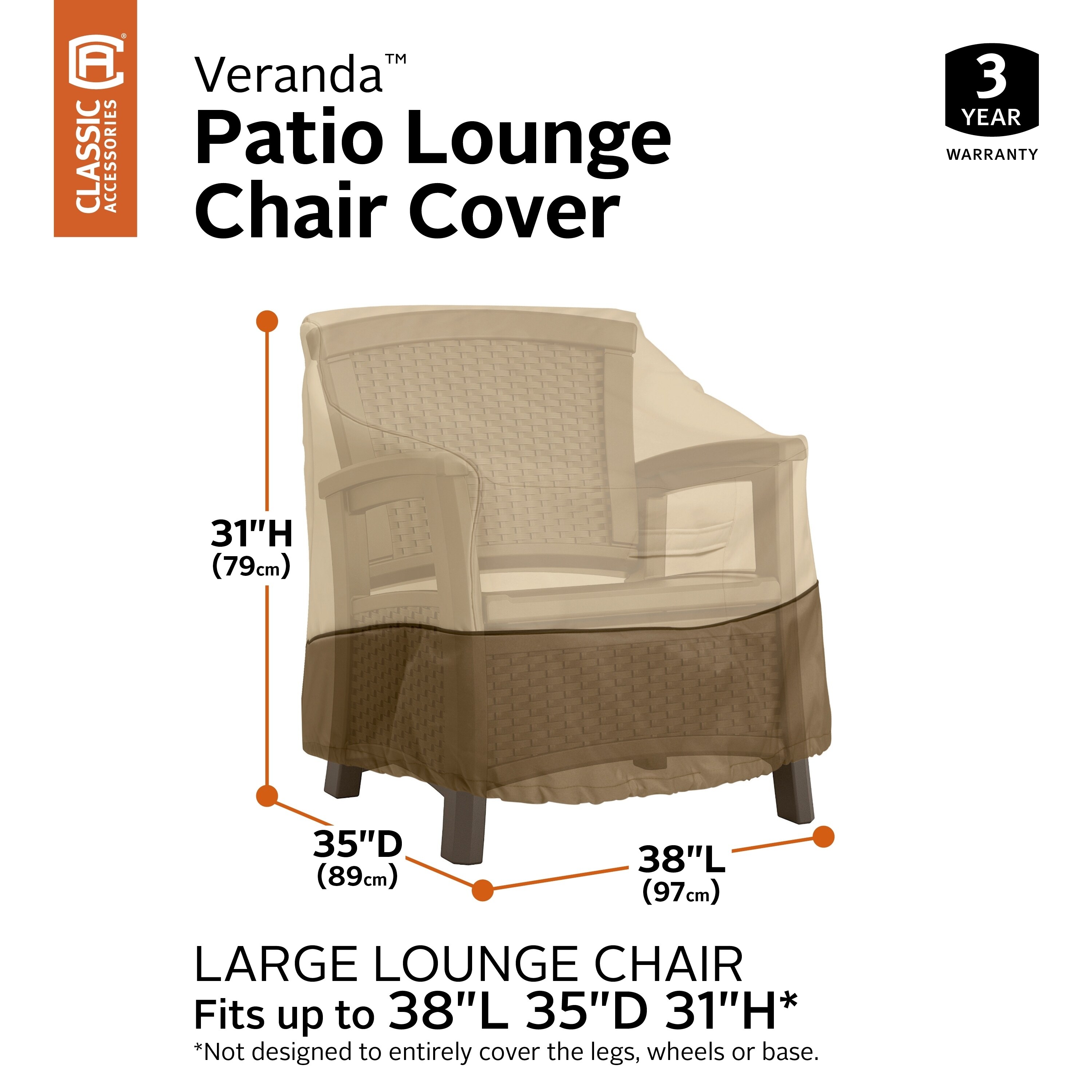 Shop Black Friday Deals On Veranda Patio Lounge Chair Cover Overstock 8207328