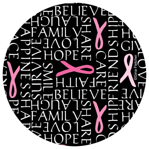 Occasions Breast Cancer Ribbon Drink Coasters (Set of 4)  
