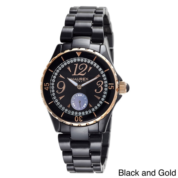 Haurex Womens Make Up Crystal accented Watch