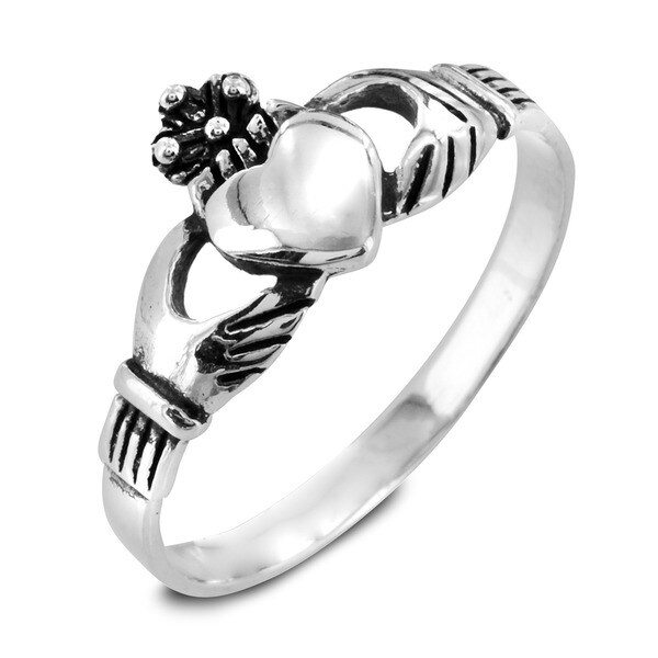 Sterling Silver Love, Friendship, and Loyalty Claddagh Ring