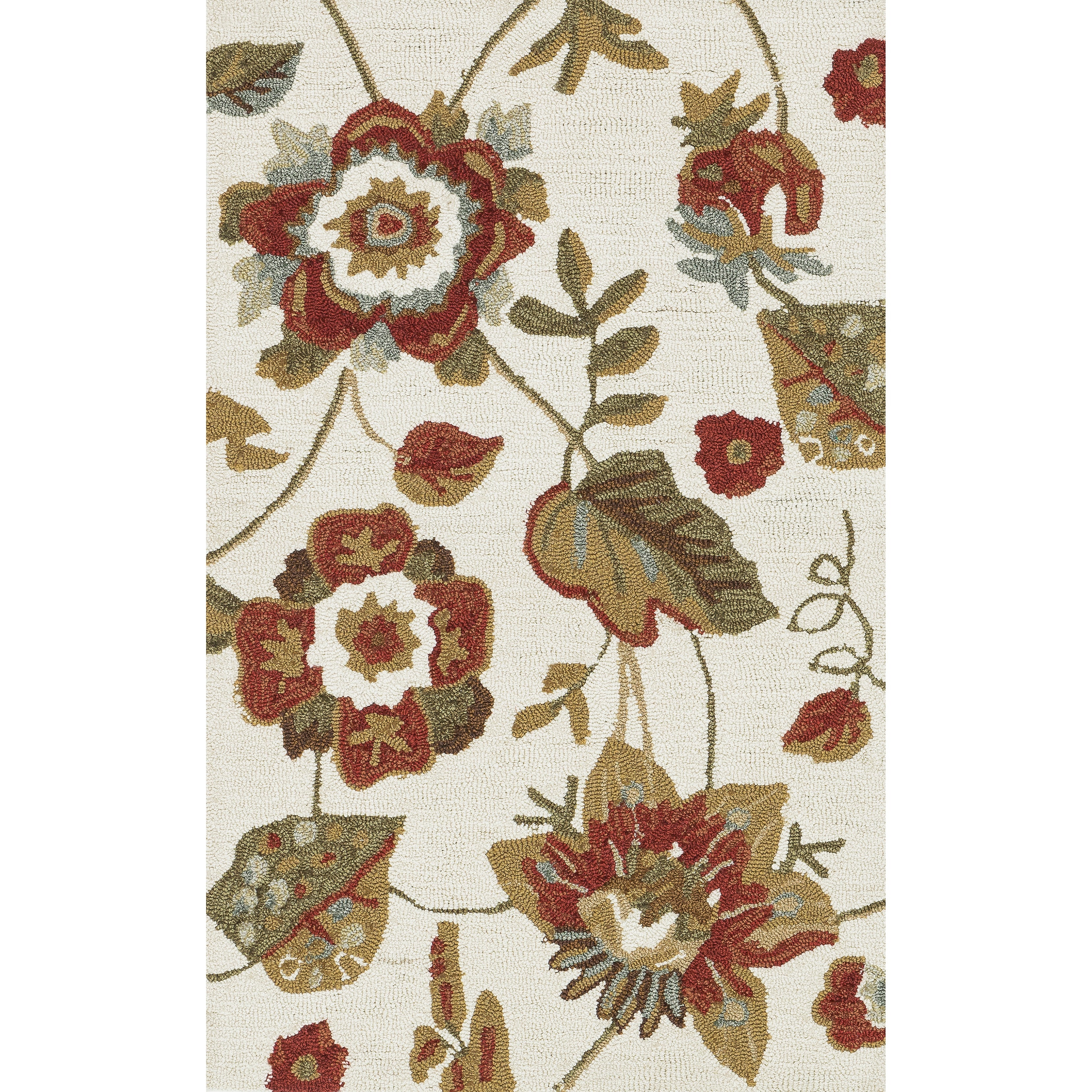 Hand hooked Charlotte Ivory Rug (23 X 39)