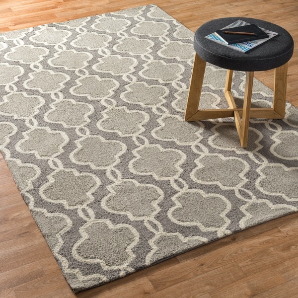 Hand Hooked Charlotte Grey Rug (50 x 76)   15543645  