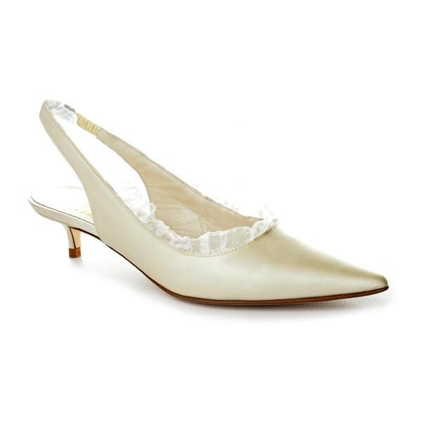 ivory satin kitten heels