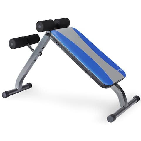 Pure Fitness Foldable Ab Crunch Sit Up Bench - Blue/Black
