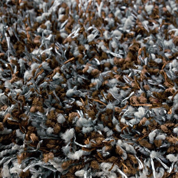 Modern Shag Blue/ Brown Rug (9'10 x 12'9) Free Shipping Today