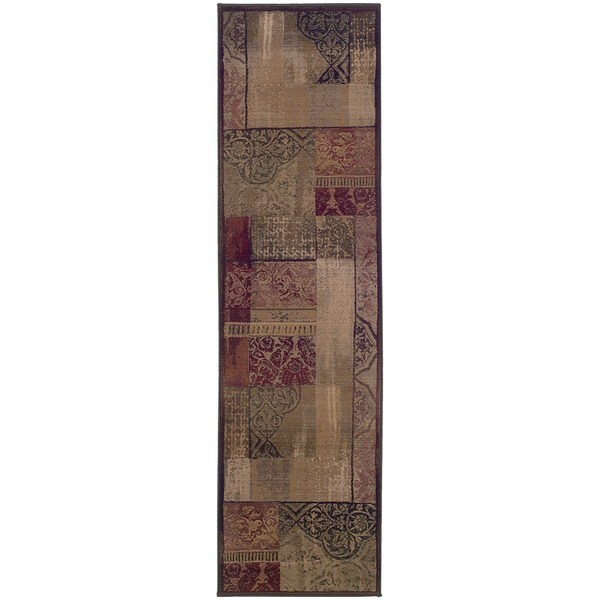 Copper Grove Aspromonte Green/ Beige Area Rug - 2'7" x 9'1" Runner