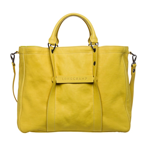 longchamp yellow leather bag