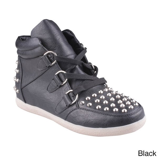 Refresh Women's 'Katara 01' Studded Bootie Sneakers Refresh Sneakers