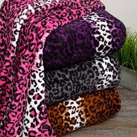 shop boon lightweight printed safari animal flannel fleece blanket