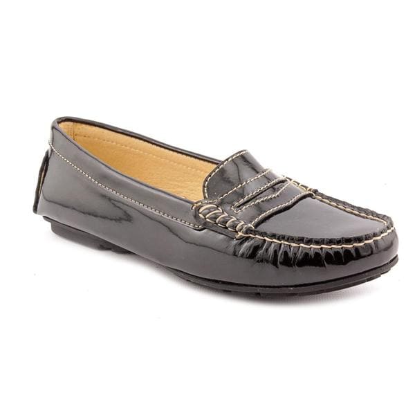 Amiana Women's '15/A0551' Black Patent Leather Dress Shoes Loafers