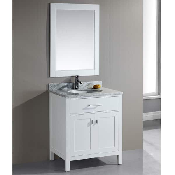 Design Element London 30 Inch Single Sink White Bathroom 30 Inch Single Sink White Bathroom