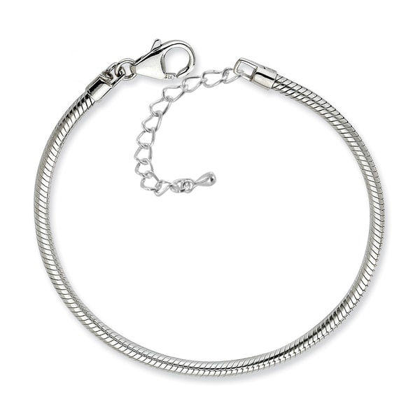 Silverplated Snake Chain Charm Bracelet
