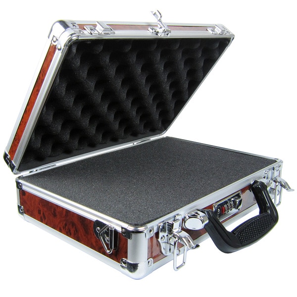 Common Sense Cases Wood Grain Aluminum Single/Double Pistol Case