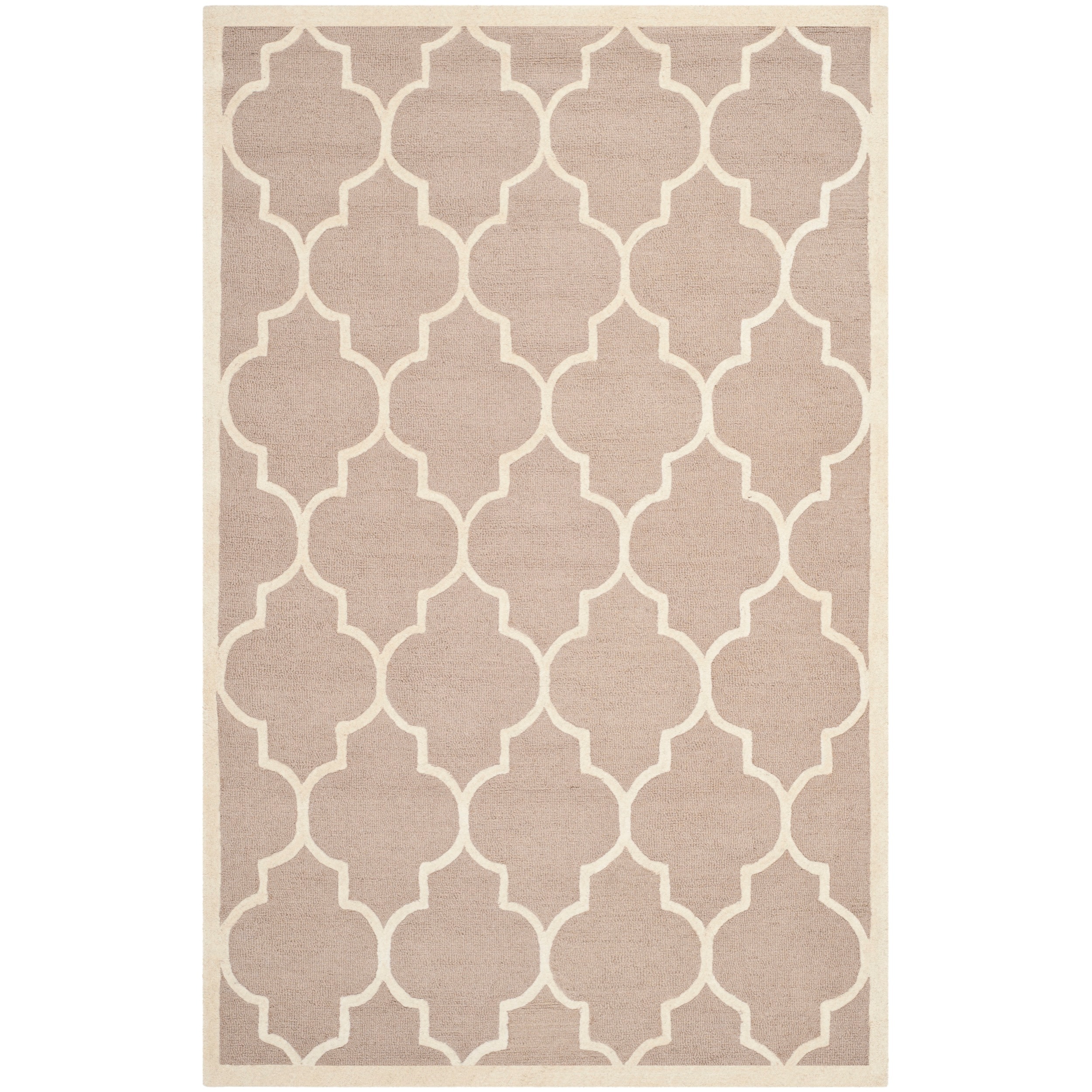 Safavieh Handmade Moroccan Cambridge Beige/ Ivory Wool Rug (9 X 12)