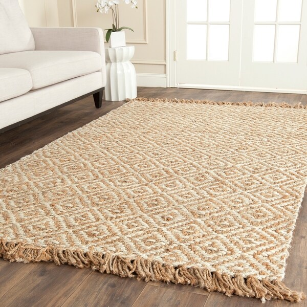 Safavieh Casual Natural Fiber Hand-Woven Sisal Style Natural / Ivory Jute Rug - 9' x 12'