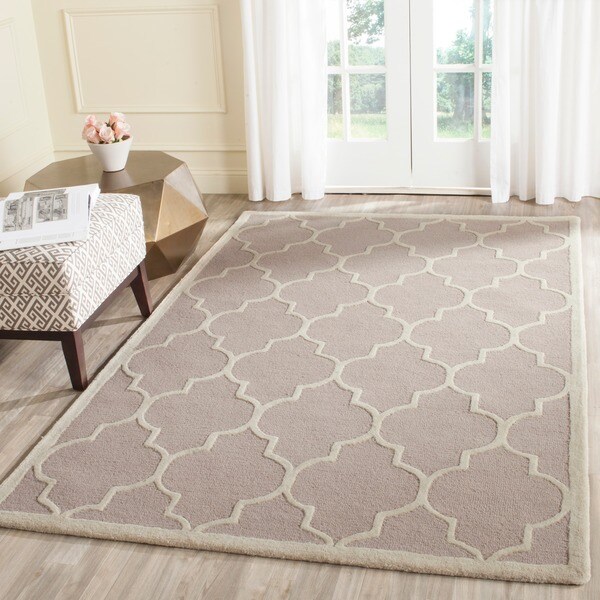 Safavieh Handmade Moroccan Cambridge Beige/ Ivory Wool Rug - 8' x 10'