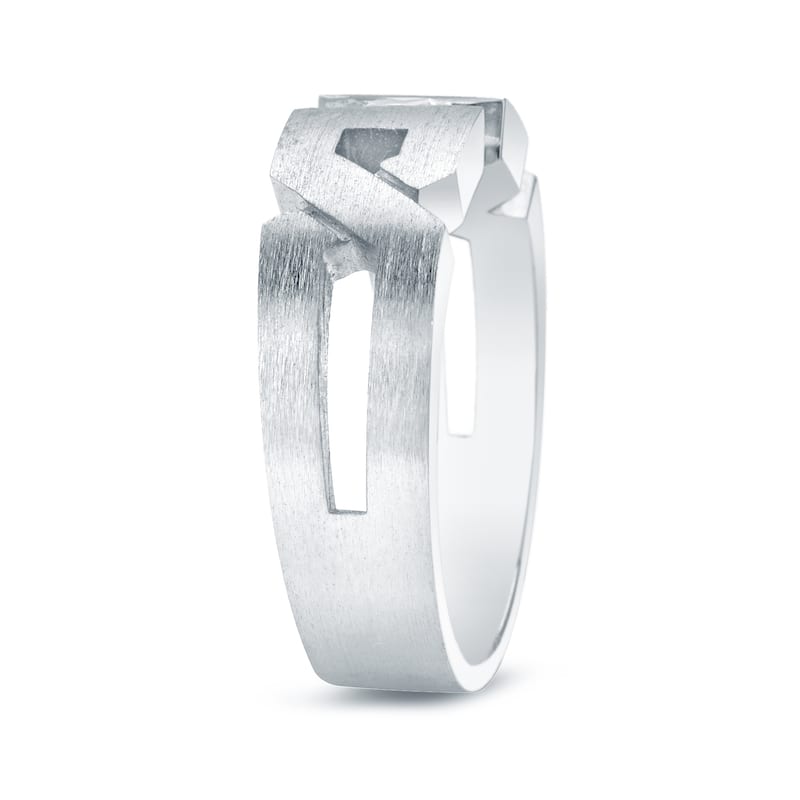 Men's 14k Gold 1/3ct TDW Satin X-Carved Diamond Wedding Band by Auriya