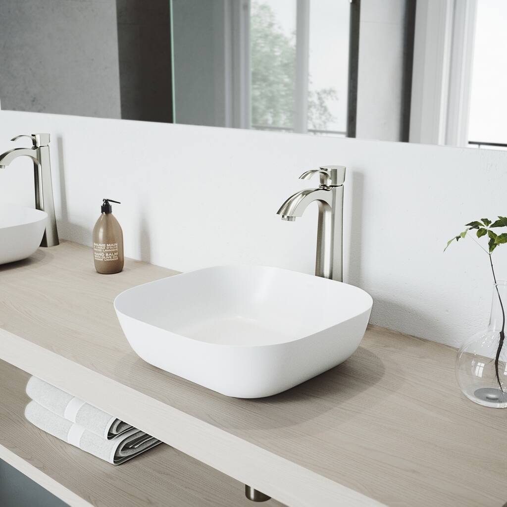 VIGO Otis Brushed Nickel Vessel Bathroom Faucet
