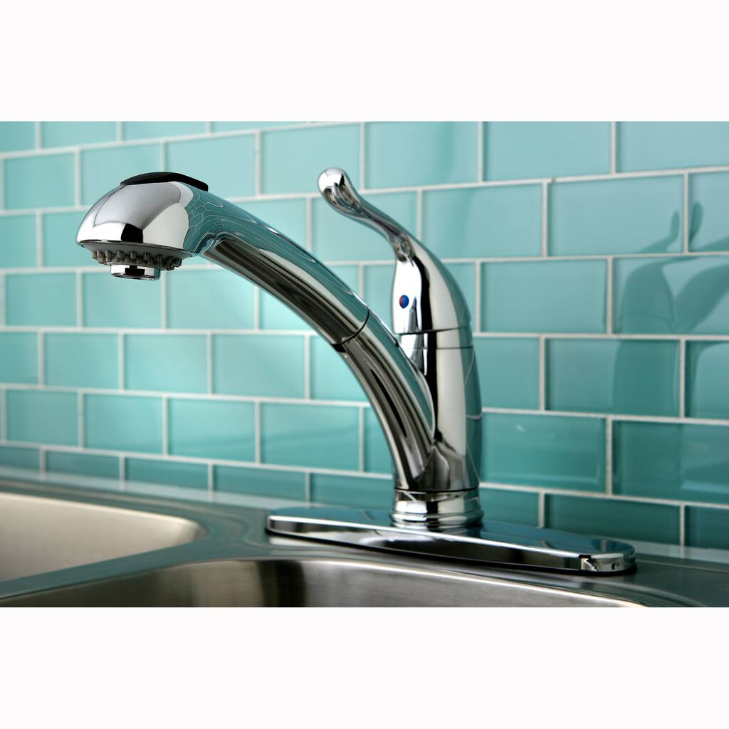 Single Lever Chrome Pullout Kitchen Faucet