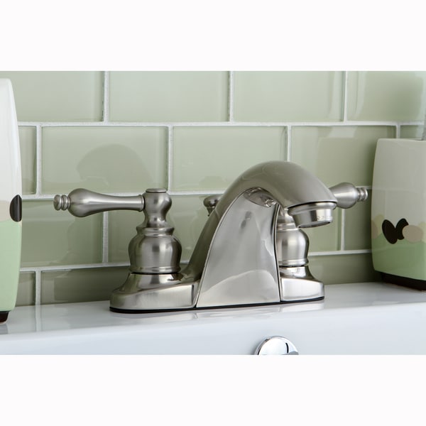 Victorian Satin Nickel Single Handle Bathroom Faucet 50e76620 5a39