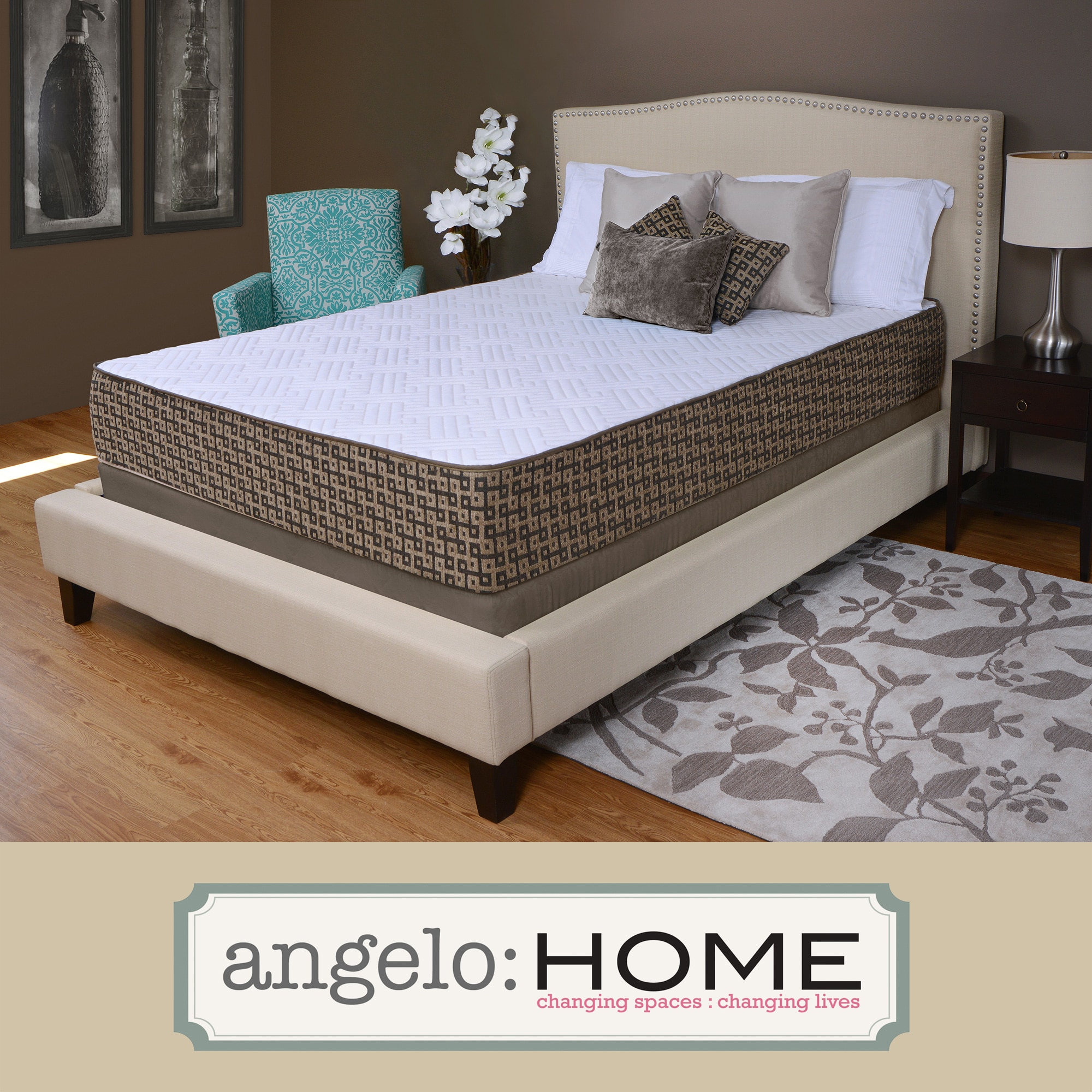 Angelohome Sullivan 10 inch Comfort Queen size Memory Foam Mattress By Angelohome Black?? Size Queen