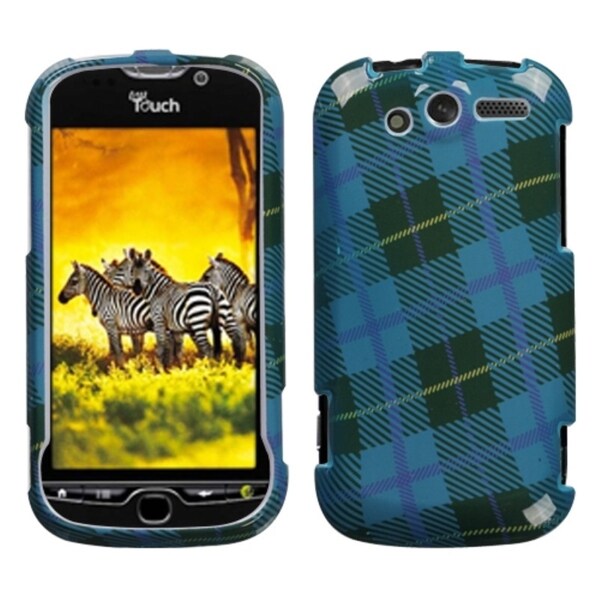 INSTEN Blue/ Plaid Weave Phone Case Cover for HTC myTouch 4G