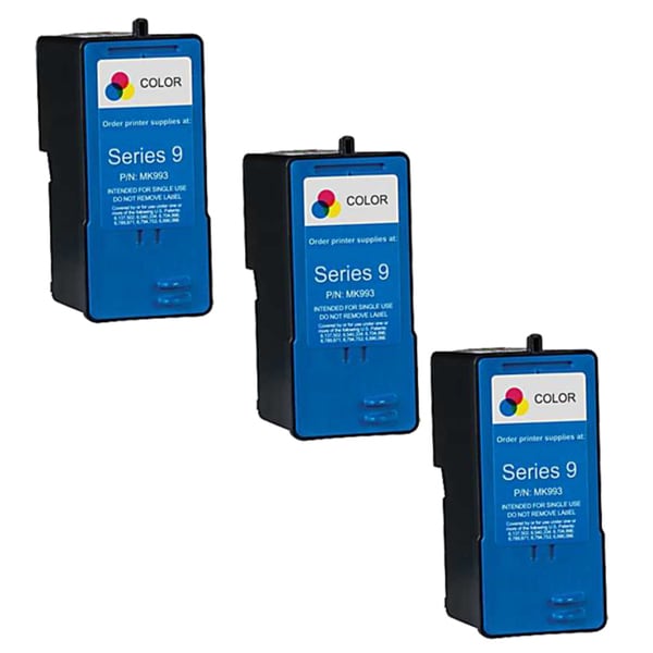 Dell MK993 (Series 9) High Capacity Color Ink Cartridge (Pack of 3) Inkjet Cartridges