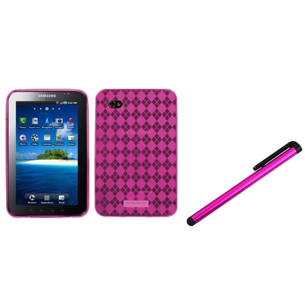 INSTEN Hot Pink Tablet Case Cover/ Pink Stylus for Samsung Galaxy Tab